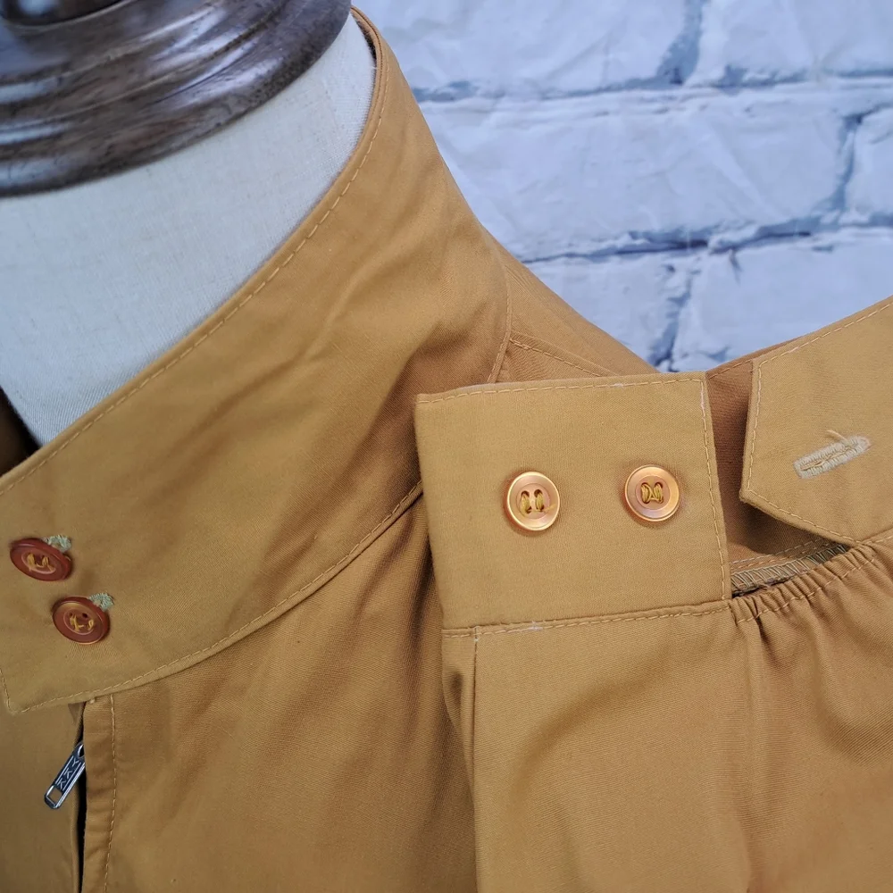 Eaton Casual Vintage  60s 70s Men's Jacket Coat Mustard Coach Bomber 44 XL - Picture 9 of 14